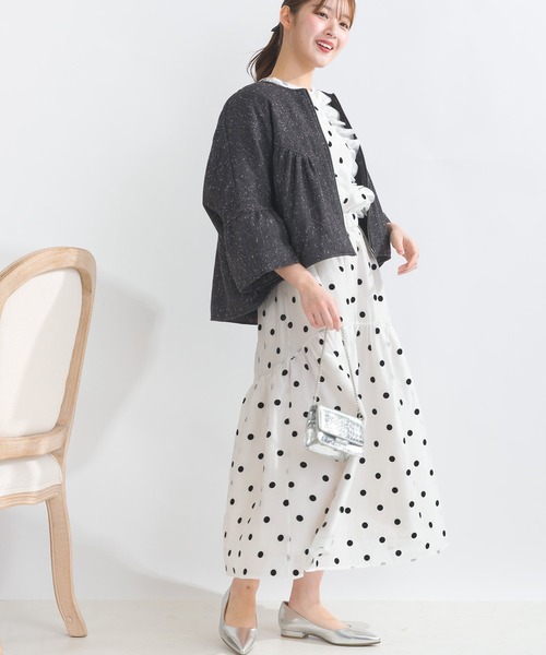 PICCIN PERLA(ピッチンペルラ)の「【セットアップ可能】シアードットフリルブラウス(シャツ/ブラウス・レディース・オフホワイト/ブラック・M)」の11枚目の写真