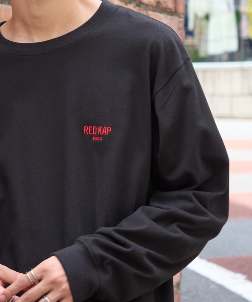 RED KAP（レッドキャップ）の「【RED KAP】限定商品 ヘビーウェイト インダストリアルワークロングスリーブTee　ワンポイントロゴ（Tシャツ/カットソー・メンズ・ホワイト/ネイビー/ブラック・L/M/S/LL）」の2枚目の写真