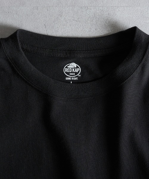 RED KAP（レッドキャップ）の「【RED KAP】限定商品 ヘビーウェイト インダストリアルワークロングスリーブTee　ワンポイントロゴ（Tシャツ/カットソー・メンズ・ホワイト/ネイビー/ブラック・L/M/S/LL）」の5枚目の写真