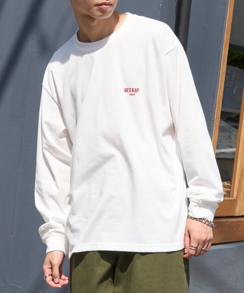 RED KAP（レッドキャップ）の「【RED KAP】限定商品 ヘビーウェイト インダストリアルワークロングスリーブTee　ワンポイントロゴ（Tシャツ/カットソー・メンズ・ホワイト/ネイビー/ブラック・L/M/S/LL）」の21枚目の写真