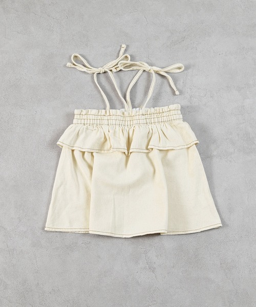 Life Support Products（ライフサポートプロダクツ）の「【COTTON from U.S.A】デニムキャミチュニック（チュニック・キッズ・ストライプ/キナリ/ネイビー・120/130/140/150/80/90/95/100/110）」の15枚目の写真