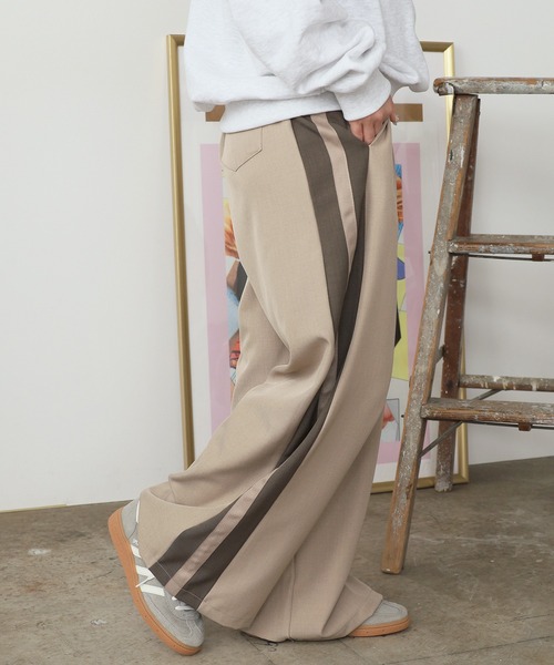 ROOPTOKYO（ループトウキョウ）の「サイドラインスウェットパンツ（スウェットパンツ・レディース・グレー/ブラック/ベージュ・FREE）」の3枚目の写真