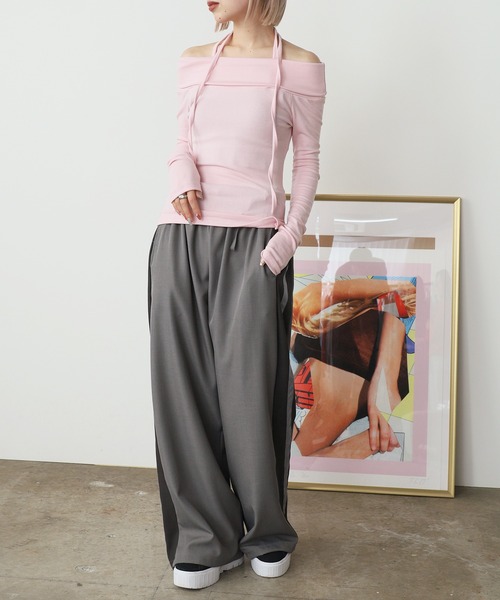 ROOPTOKYO（ループトウキョウ）の「サイドラインスウェットパンツ（スウェットパンツ・レディース・グレー/ブラック/ベージュ・FREE）」の18枚目の写真