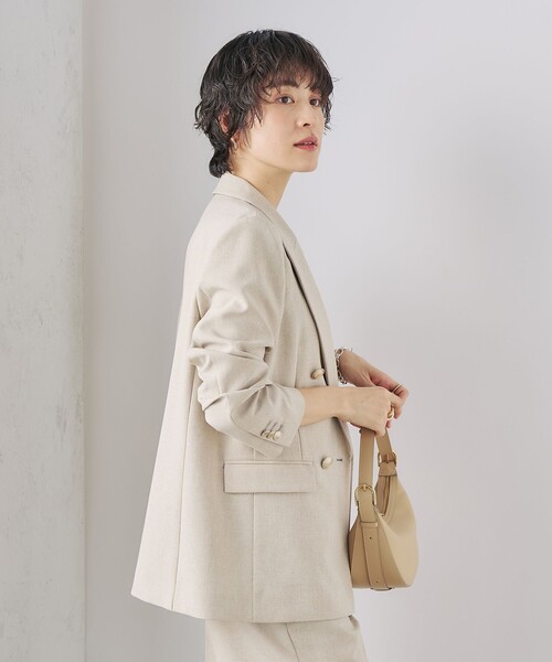 NOLLEY’S Sophi（ノーリーズソフィ）の「《セットアップ対応》ウォッシャブルドライダブルジャケット（テーラードジャケット・レディース・ベージュ/オフホワイト/ネイビー・38/36/34）」の18枚目の写真