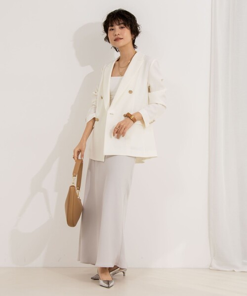 NOLLEY’S Sophi（ノーリーズソフィ）の「《セットアップ対応》ウォッシャブルドライダブルジャケット（テーラードジャケット・レディース・ベージュ/オフホワイト/ネイビー・38/36/34）」の22枚目の写真