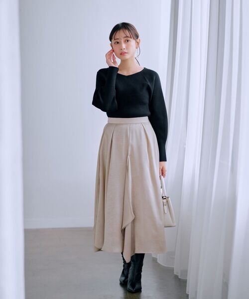 COHINA(コヒナ)の「ロングチェーンパールピアス 【低身長・小柄女性】(ピアス(両耳用)・レディース・グレー/イエロー・ONE SIZE)」の9枚目の写真