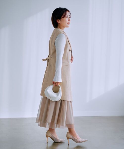 COHINA(コヒナ)の「ロングチェーンパールピアス 【低身長・小柄女性】(ピアス(両耳用)・レディース・グレー/イエロー・ONE SIZE)」の13枚目の写真