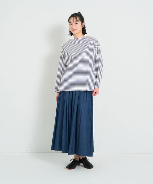 conges payes ADIEU TRISTESSE(コンジェ ペイエ アデュートリステス)の「タックフレアスカート(スカート・レディース・チェック/インディゴブルー・38)」の19枚目の写真
