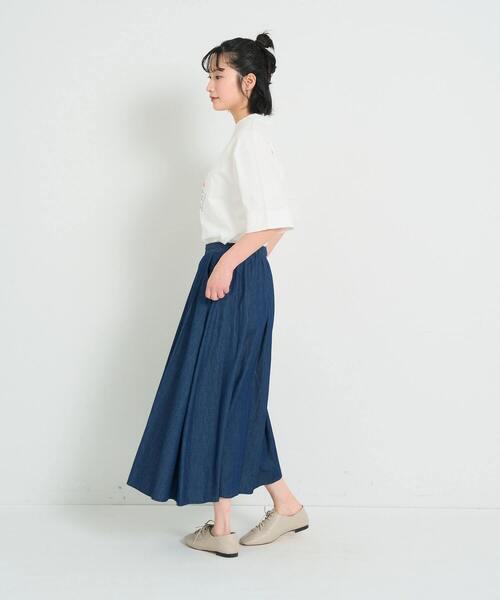 conges payes ADIEU TRISTESSE(コンジェ ペイエ アデュートリステス)の「タックフレアスカート(スカート・レディース・チェック/インディゴブルー・38)」の21枚目の写真