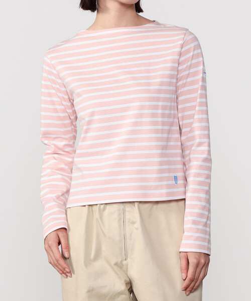 ORCIVAL（オーシバル）の「ORCIVAL | コットン ボートネック長袖Tシャツ WOMEN（Tシャツ/カットソー・レディース・ブルー系その他2/ピンク系その他/グレー系その他3/グレー系その他2・2）」の4枚目の写真