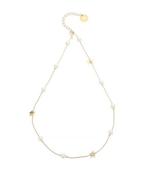LAGUNAMOON（ラグナムーン）の「LADYフェイクパールスターミックスネックレス（ネックレス・レディース・シルバー/ゴールド・FREE）」の9枚目の写真