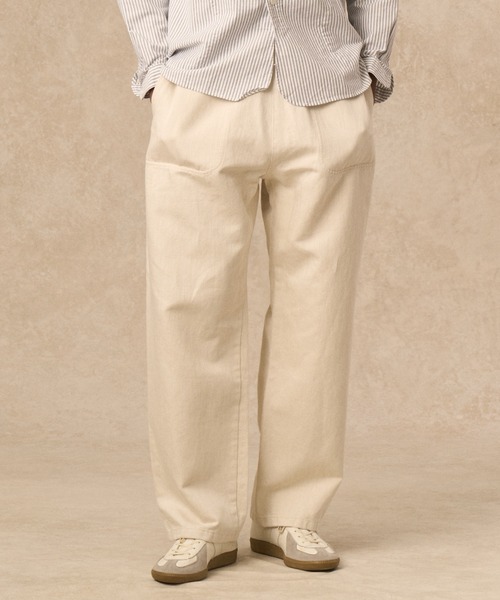 セール】MEN'S COTTON LINEN TWILL EASY PANTS（その他パンツ