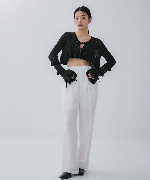 double ribbon knit cardigan タナカダイスケ tanakadaisuke カーディガン 「tanakadaisuke/タナカダイスケ