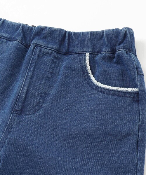 SLAP SLIP(スラップスリップ)の「裾レースデニムカプリパンツ(80~130cm)(デニムパンツ・キッズ・ネイビー/ブルー・120cm/130cm/100cm/80cm/90cm/110cm)」の10枚目の写真