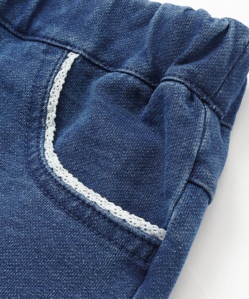 SLAP SLIP(スラップスリップ)の「裾レースデニムカプリパンツ(80~130cm)(デニムパンツ・キッズ・ネイビー/ブルー・120cm/130cm/100cm/80cm/90cm/110cm)」の14枚目の写真