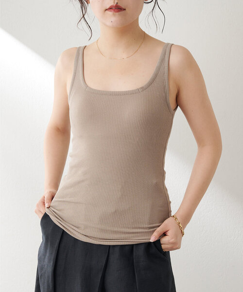 新品　ドゥーズィエムクラス RIB タンクトップ☆アパルトモン　ウィムガゼット Whim Gazette（ウィムガゼット）の「カップツキRIBタンク（T