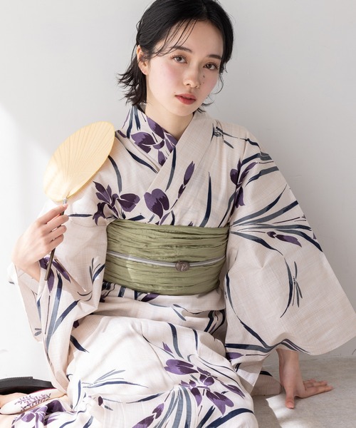 【ZOZO売切れ商品＊セール中】浴衣館グレース　こだわり浴衣5点セット　青・秋桜 セール】こだわり浴衣5点セット（浴衣）｜ゆかた館グレース