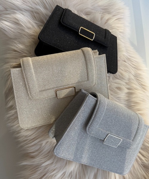 Dorry Doll（ドリードール）の「スリムバックルラメバッグ（ショルダーバッグ・レディース・ブラック/シルバー/ゴールド・FREE）」の2枚目の写真