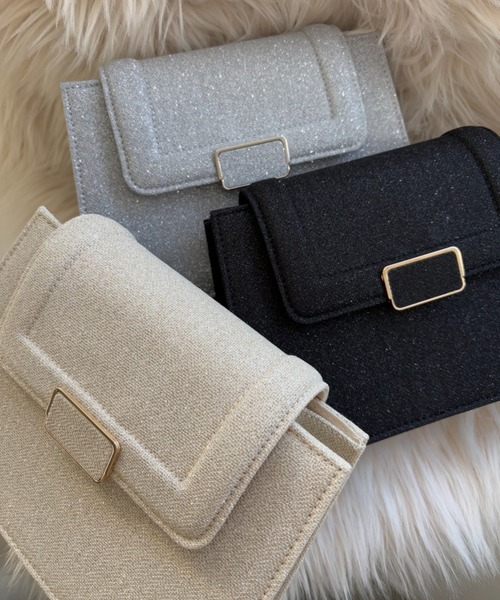 Dorry Doll（ドリードール）の「スリムバックルラメバッグ（ショルダーバッグ・レディース・ブラック/シルバー/ゴールド・FREE）」の13枚目の写真