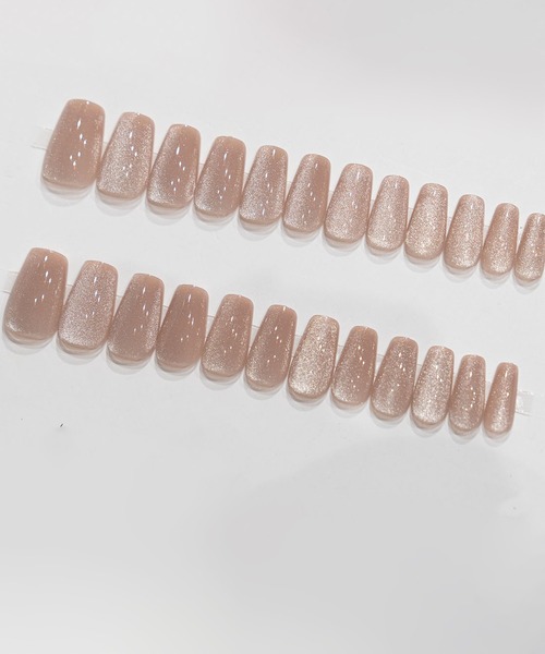 Lace Ladies（レースレディース）の「選べる2タイプ ラメ レイヤード ネイルチップ セット（ネイルシール/ネイルチップ・レディース・ベージュ系1/ベージュ系2・FREE）」の7枚目の写真