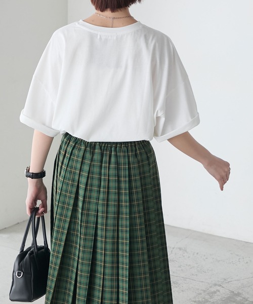 BONLECILL(ボンルシール)の「DOGプリントT(シュナウザー)(Tシャツ/カットソー・レディース・オートミール/ブルー/オフホワイト・FREE)」の7枚目の写真
