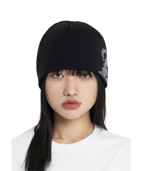 『OY/オーワイ』 ニット帽 ネコミミ/イヤーロゴビーニー グレー OY/オーワイ』ODDORY BEANIE /オードリー ビーニー（ニット