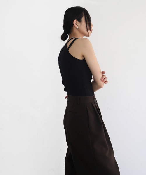 hellam（へラム）の「ホルターネックアメスリタンク（タンクトップ・レディース・ブラウン/ブラック/オフホワイト/杢グレー・FREE）」の16枚目の写真