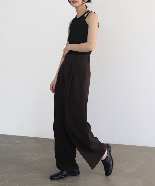 hellam（へラム）の「ホルターネックアメスリタンク（タンクトップ・レディース・ブラウン/ブラック/オフホワイト/杢グレー・FREE）」の21枚目の写真