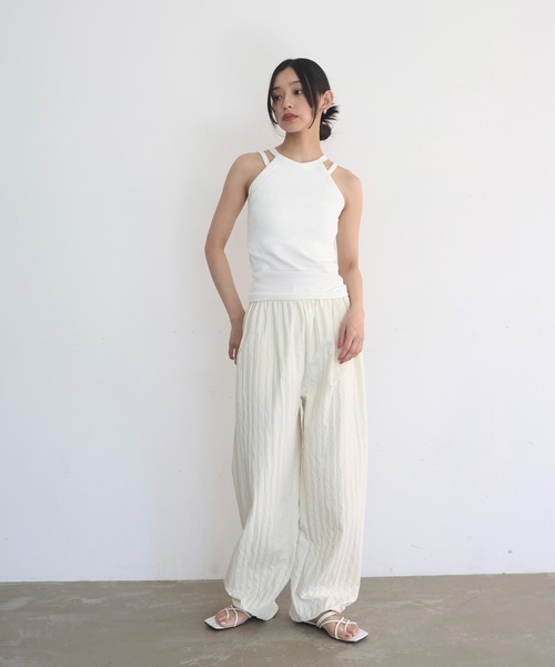 hellam（へラム）の「ホルターネックアメスリタンク（タンクトップ・レディース・ブラウン/ブラック/オフホワイト/杢グレー・FREE）」の7枚目の写真