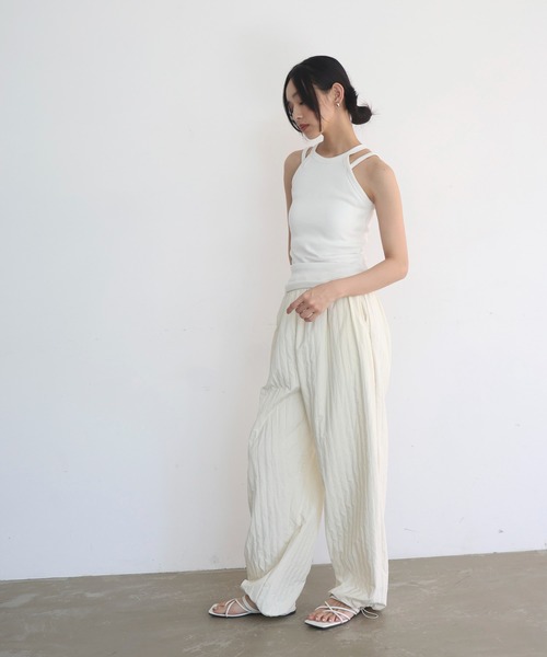 hellam（へラム）の「ホルターネックアメスリタンク（タンクトップ・レディース・ブラウン/ブラック/オフホワイト/杢グレー・FREE）」の10枚目の写真