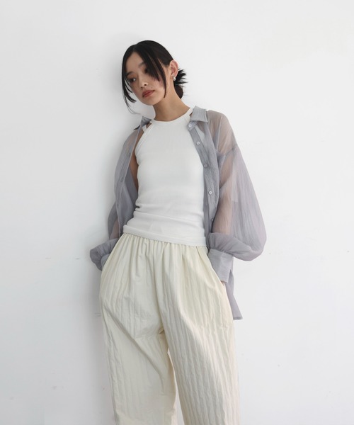 hellam（へラム）の「ホルターネックアメスリタンク（タンクトップ・レディース・ブラウン/ブラック/オフホワイト/杢グレー・FREE）」の12枚目の写真