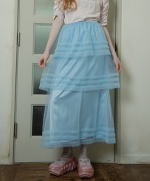 monepine（モネピネ）の「2way layered tulle skirt/2wayレイヤードチュールスカート（スカート）」