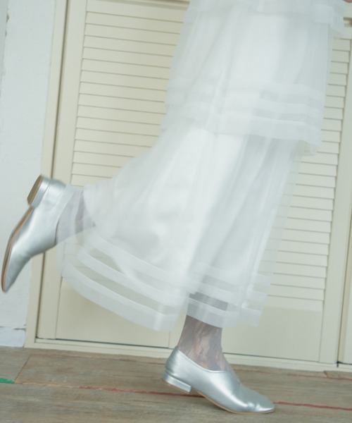 monepine（モネピネ）の「2way layered tulle skirt/2wayレイヤードチュールスカート（スカート・レディース・ホワイト/レッド/ライトブルー・FREE）」の8枚目の写真