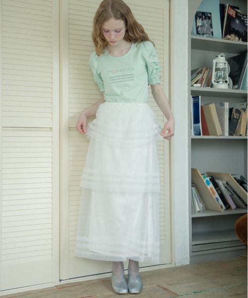 monepine（モネピネ）の「2way layered tulle skirt/2wayレイヤードチュールスカート（スカート・レディース・ホワイト/レッド/ライトブルー・FREE）」の20枚目の写真