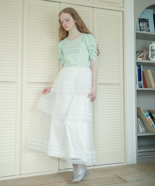 monepine（モネピネ）の「2way layered tulle skirt/2wayレイヤードチュールスカート（スカート・レディース・ホワイト/レッド/ライトブルー・FREE）」の22枚目の写真