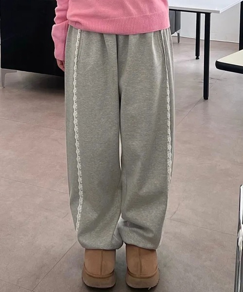 LYEON（リヨン）の「サイドレーススウェットパンツ/トラックパンツ（スウェットパンツ・レディース・ピンク/ブラック/グレー・FREE）」の15枚目の写真