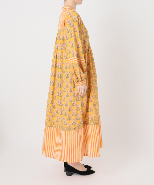 B.C STOCK（ベーセーストック）の「パネルプリントワンピース（ワンピース・レディース・ブルー/ブラウン/イエロー・FREE）」の10枚目の写真