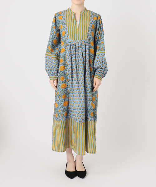 B.C STOCK（ベーセーストック）の「パネルプリントワンピース（ワンピース・レディース・ブルー/ブラウン/イエロー・FREE）」の16枚目の写真