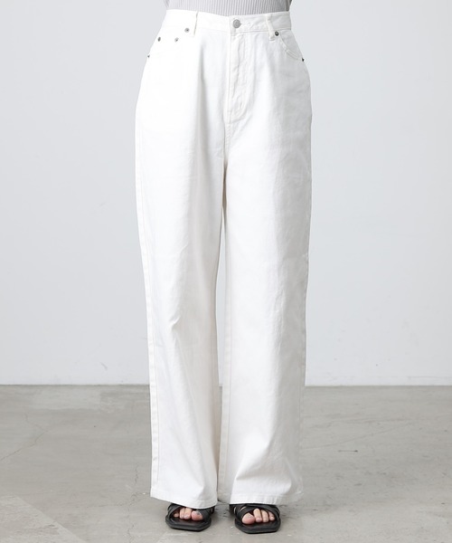 COLONY 2139（コロニートゥーワンスリーナイン）の「5ポケットツイルワイドパンツ（デニムパンツ・レディース・ホワイト・SMALL/MEDIUM）」の10枚目の写真