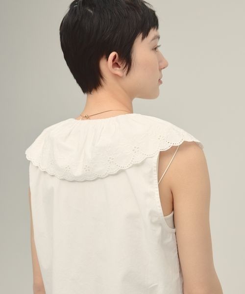 eL(エル)の「【eL】scalloped Collar Shirt/254419(シャツ/ブラウス・レディース・オフホワイト/ブラック・FREE)」の14枚目の写真