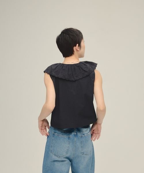 eL(エル)の「【eL】scalloped Collar Shirt/254419(シャツ/ブラウス・レディース・オフホワイト/ブラック・FREE)」の20枚目の写真