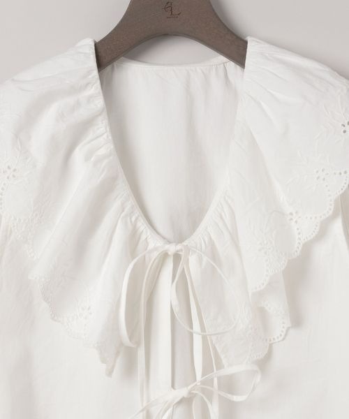 eL(エル)の「【eL】scalloped Collar Shirt/254419(シャツ/ブラウス・レディース・オフホワイト/ブラック・FREE)」の22枚目の写真