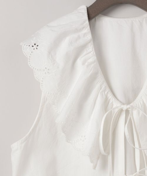 eL(エル)の「【eL】scalloped Collar Shirt/254419(シャツ/ブラウス・レディース・オフホワイト/ブラック・FREE)」の3枚目の写真