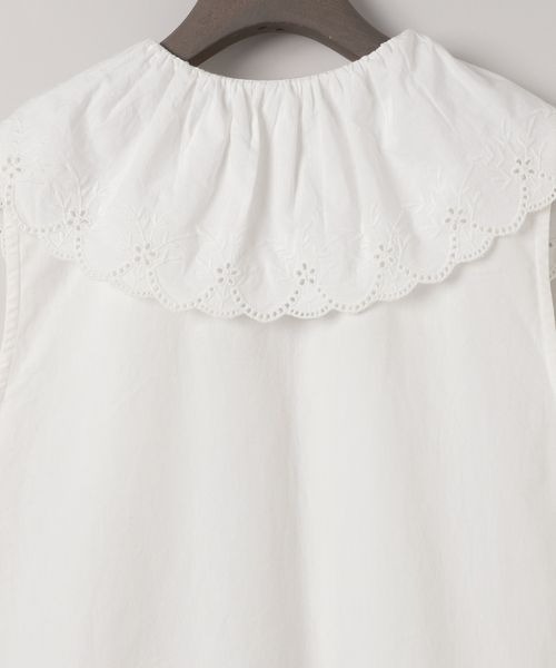 eL(エル)の「【eL】scalloped Collar Shirt/254419(シャツ/ブラウス・レディース・オフホワイト/ブラック・FREE)」の6枚目の写真