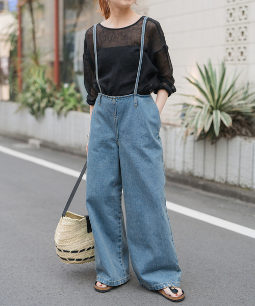 イエナ　デニムサロペット スピックアンドスパン シップス 154 ≪WEB限定追加≫S.Shiori*S デニムサロペット（サロペット