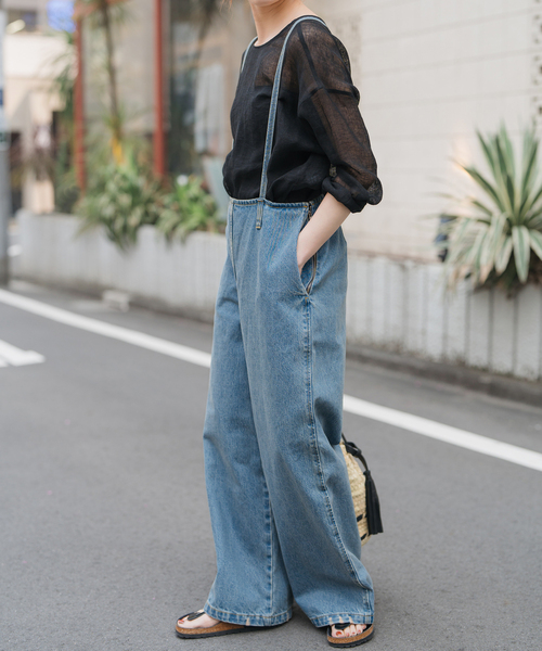 Spick and Span デニムサロペット サロペット ブルー Spick & Span - Spick and Span デニムサロペット サロペット
