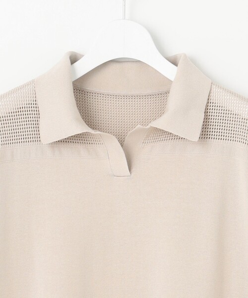 J.PRESS(ジェイプレス)の「【洗える】COTTON POLYESTER ニットポロ(ニット/セーター・レディース・ネイビー系/ベージュ系/ホワイト系・T15/T13)」の14枚目の写真