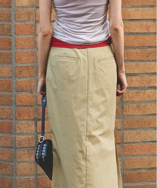 Side Slit Tuck Tight Skirt/サイドスリットタックタイト