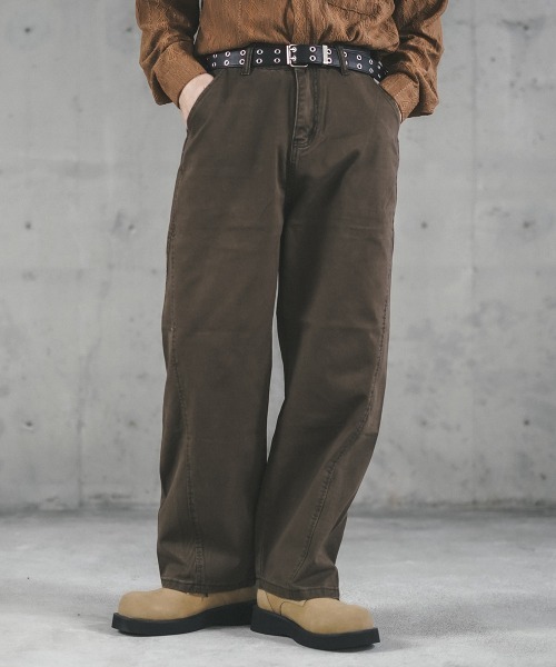 セール】Curved silhouette regular fit chino pants / カーブ