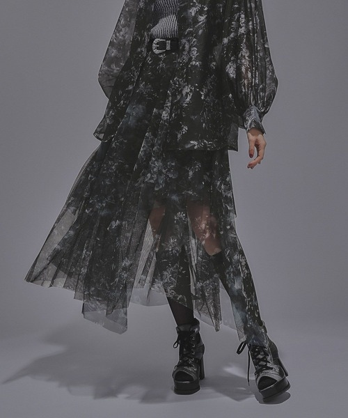 HARE（ハレ）の「ガラシアーティアードスカート(HARE)（スカート・レディース・ブルー/グリーン/ブラック/ブルー系その他・FREE）」の10枚目の写真